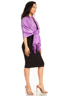 Sakkas Two Tone Vintage Jacquard Paisley Pashmina Shawl Wrap Scarf Stole