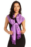 Sakkas Two Tone Vintage Jacquard Paisley Pashmina Shawl Wrap Scarf Stole