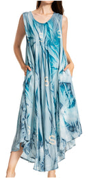 Sakkas Starlight Caftan Tank Dress / Cover Up