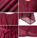 Sakkas Magdilena Stonewashed Corset Front Embroidered Dress