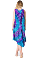 Sakkas Neja Women's Casual Maxi Summer Sleeveless Loose Fit Tie Dye Tank Dress