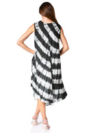 Sakkas Neja Women's Casual Maxi Summer Sleeveless Loose Fit Tie Dye Tank Dress