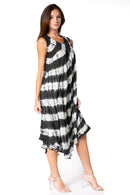 Sakkas Neja Women's Casual Maxi Summer Sleeveless Loose Fit Tie Dye Tank Dress