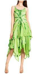 Sakkas Annabella Corset Bodice Handkerchief Hem Dress