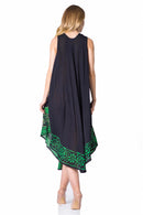 Sakkas Batik Flower Caftan Tank Dress / Cover Up