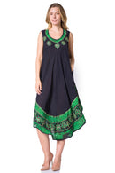 Sakkas Batik Flower Caftan Tank Dress / Cover Up