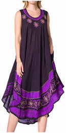 Sakkas Batik Flower Caftan Tank Dress / Cover Up