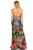Sakkas Lizi 2025 Womens Maxi High-low Halter Handkerchief Long Dress Beach Party