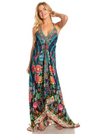 Sakkas Lizi 2025 Womens Maxi High-low Halter Handkerchief Long Dress Beach Party