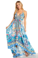 Sakkas Lizi 2025 Womens Maxi High-low Halter Handkerchief Long Dress Beach Party