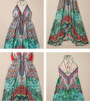 Sakkas Lizi Womens Maxi High-low Halter Handkerchief Long Dress Beach Party