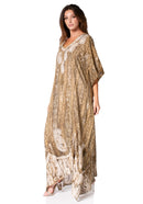 Sakkas Tacy Women's Casual Boho Summer Maxi Dress Caftan Kaftan Cover-up LougeWear