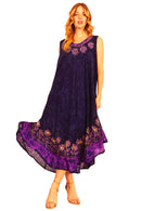 Sakkas Starlight Second Caftan Tank Dress/Cover Up Tie Dye Womens Beach Kaftan