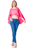 Sakkas Anya Women's Soft Chiffon Wedding Bridesmaid Bridal Cape Wrap Bolero Shrug