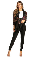 Sakkas Ginata Women's Large Casual Super Soft Embroidery Scarf Shawl Wrap Stole