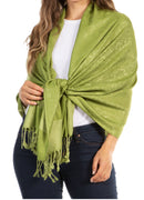 Sakkas 70" x 28" Paisley Self-Design Pashmina Shawl / Wrap / Stole