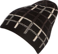 Sakkas Basile Soft and Warm Everyday Commuter Knit Hat Beanie Unisex#color_1762-Blackplaid
