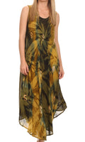 Sakkas Starlight Caftan Tank Dress / Cover Up#color_ArmyGreen