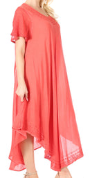 Sakkas Everyday Essentials Cap Sleeve Caftan Dress / Cover Up