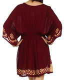 Sakkas Ketana Women's Embroidered Batik Gauzy Cotton Tunic Blouse
