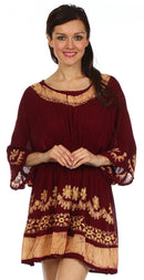 Sakkas Ketana Women's Embroidered Batik Gauzy Cotton Tunic Blouse