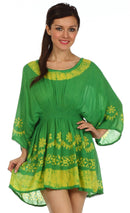 Sakkas Ketana Women's Embroidered Batik Gauzy Cotton Tunic Blouse