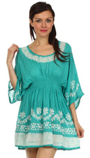Sakkas Ketana Women's Embroidered Batik Gauzy Cotton Tunic Blouse
