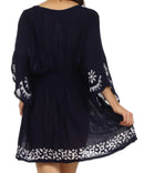 Sakkas Ketana Women's Embroidered Batik Gauzy Cotton Tunic Blouse