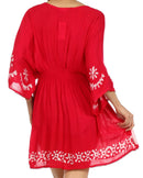 Sakkas Ketana Women's Embroidered Batik Gauzy Cotton Tunic Blouse