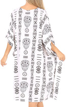 Sakkas Trina Women's Casual Loose Beach Poncho Caftan Dress Cover-up Many Print