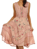 Sakkas Fairy Maiden Corset Style Dress#color_Rose