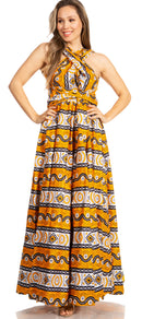 Sakkas Sandy Sexy Backless Year Around Long Maxi Infinity Dress Many Ways To Wear