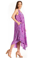 Sakkas Laeila Tie Dye Washed Tall Long Sleeveless Tank Top Caftan Dress / Cover Up