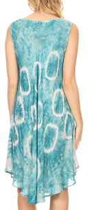 Sakkas Marlena Women's Swing Sleeveless Tie Dye with Batik Nightgown Dress Cover