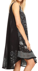 Sakkas Anabel Women's Short Flowy Caftan Tank Dress Cover up Light Swing A-line