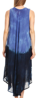 Sakkas Basira Womens Relax Lounge Everyday Summer Long Dress Tie-dye Tropical