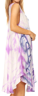 Sakkas Mita Women's Midi Loose Sleeveless Casual Sundress Tank Dress Cover-up