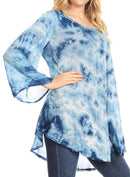 Sakkas Gilda Women's Summer Casual Short/ Long Sleeve Swing Dress Tunic Cover-up