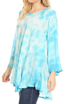 Sakkas Gilda Women's Summer Casual Short/ Long Sleeve Swing Dress Tunic Cover-up