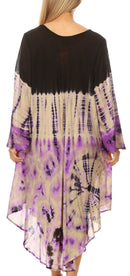 Sakkas Dori Women's Long Sleeves Casual Loose Swing Midi Dress Caftan Cover-up