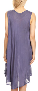 Sakkas Tina Women's Casual Summer Loose Sleeveless Tank Midi Dress Cover-up