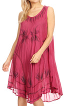 Sakkas Tina Women's Casual Summer Loose Sleeveless Tank Midi Dress Cover-up