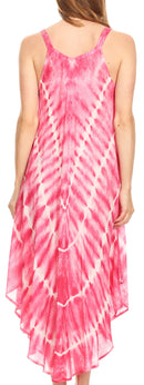 Sakkas Nila Women's Double Spaghetti Strap V-neck Casual Maxi Long Summer Dress