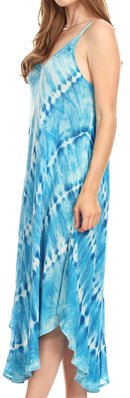 Sakkas Nila Women's Double Spaghetti Strap V-neck Casual Maxi Long Summer Dress