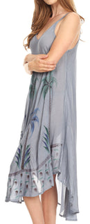 Sakkas Nila Women's Double Spaghetti Strap V-neck Casual Maxi Long Summer Dress