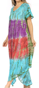 Sakkas Mika Ombre Floral Caftan Dress
