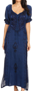Sakkas Bridget Renaissance Dress#color_Navy