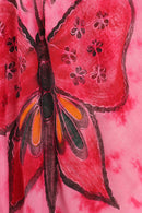 Sakkas Butterfly Tie Dye Tank Sheath Caftan Mid Length Cotton Dress