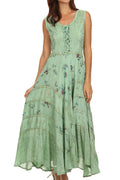 Sakkas Garden Goddess Corset Style Dress#color_SageGreen