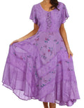 Sakkas Calliope Corset Style Dress#color_Purple